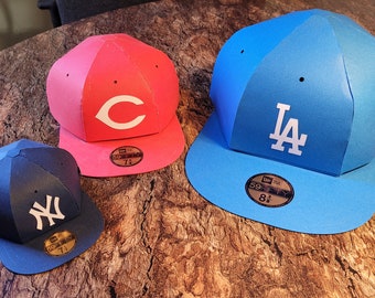 Baseball Cap Gift Box! CHOOSE Your Favorite Team Logo! 3 SIZES available to fit your budget! Unique Gift! Baseball Hat Gifts for Men