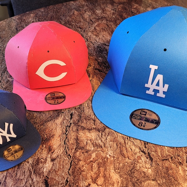 Baseball Cap Gift Box! CHOOSE Your Favorite Team Logo! 3 SIZES available to fit your budget! Unique Father's Day Gift! Baseball  Hat Gift.