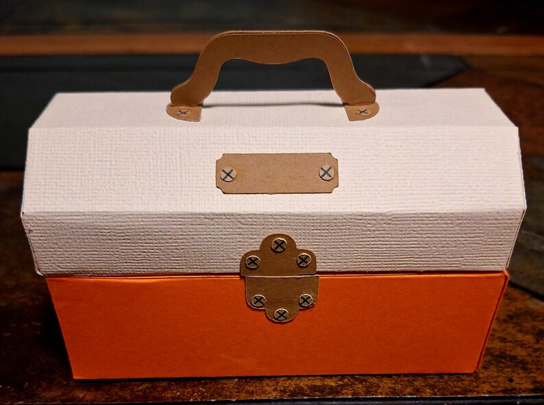 Toolbox or Tackle Box Gift Box! 3 SIZES available in Cardstock! Unique Men's Gift Father's Day Gift! Tool Box COMPLETED Gifts for Men! Bild 9