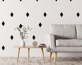 DIAMOND Wall Decals CUSTOM Mix and Match! Diamond Stickers - Amount Varies by Size HOLOGRAPHIC, Glitter & Colors with Multiple sizes