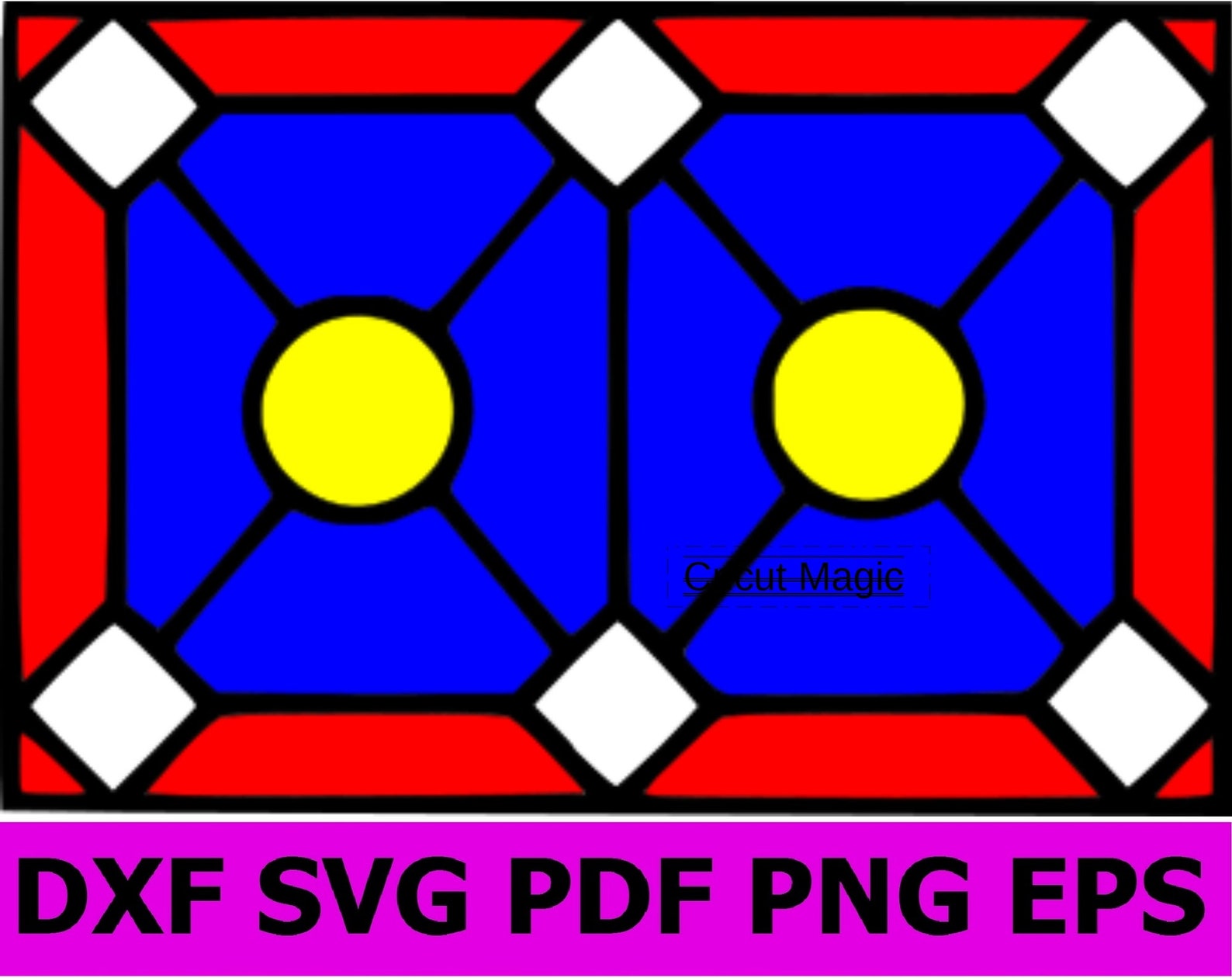 Stained Glass SVG Simple Glass Design SVG Cuttable Design PNG | Etsy