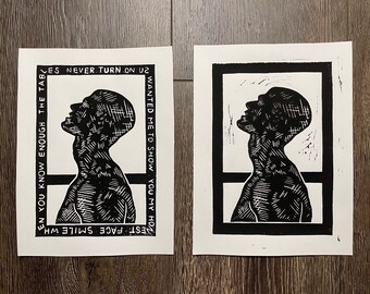 Untitled- Linocut Print