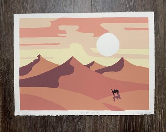 Sunset Desert- Screen Print