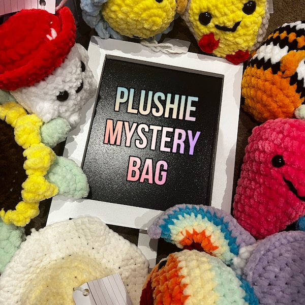 Crochet plushie mystery bag