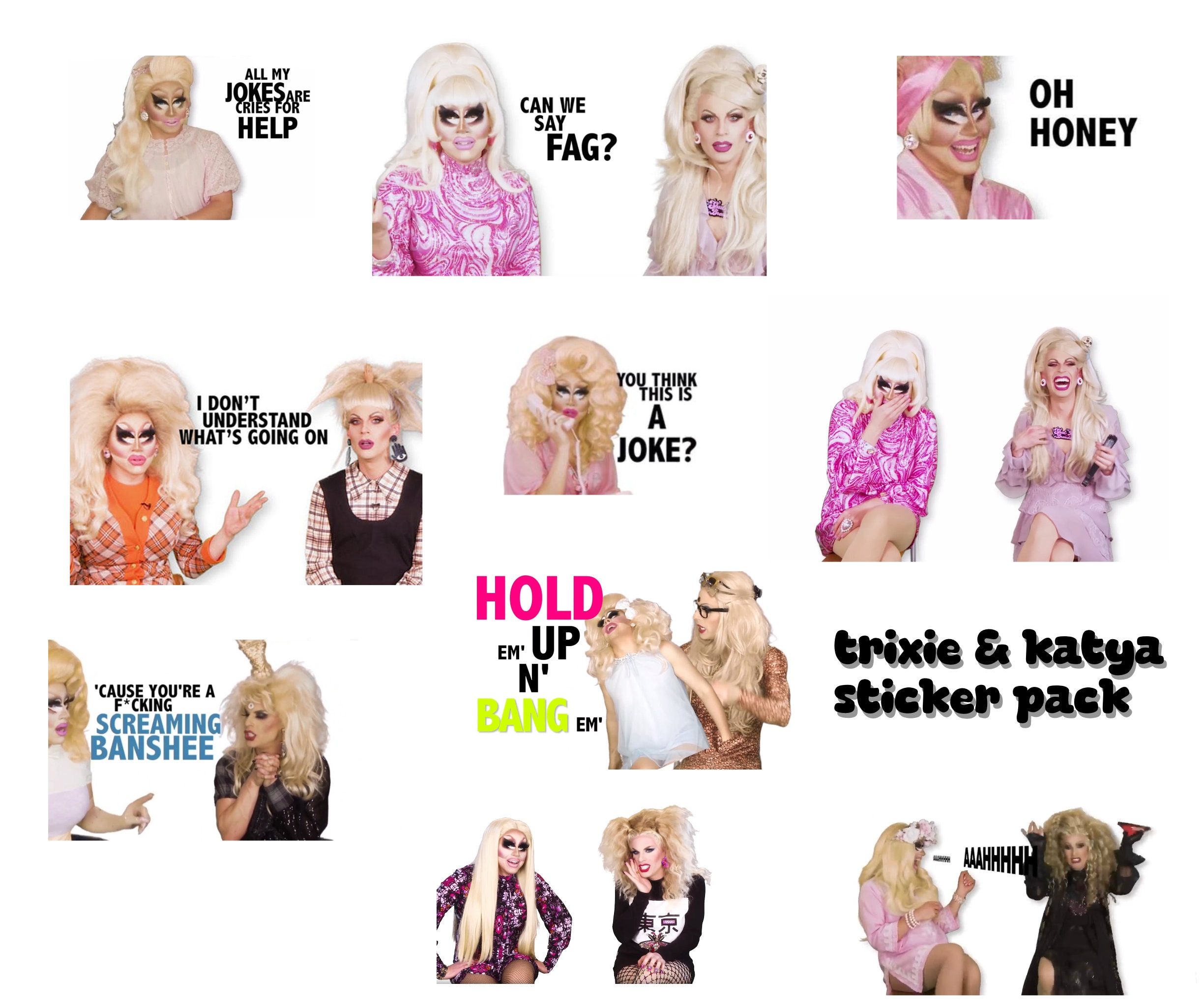 Trixie Mattel and katya Sticker Pack