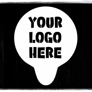 Logo personalizzato per la tua tazza da caffè Stencil Torta Craft Duster Tatuaggio Tazza Face Painting Aerografo Riutilizzabile Mylar Regalo