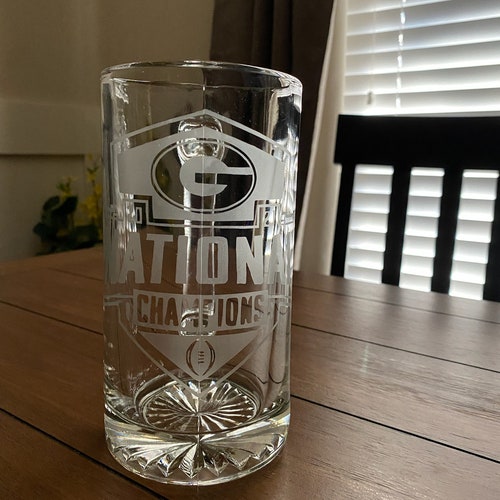 20212022 College National Champion Bulldog Beer Mug Etsy