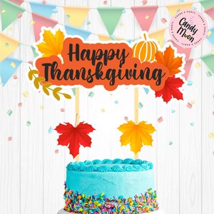 Decoraciones comestibles para pasteles de acción de gracias, agradecidos  bendecidos, adornos para pasteles de cupcakes, decoraciones comestibles para  pasteles, decoraciones de otoño, pastel de vacaciones -  México