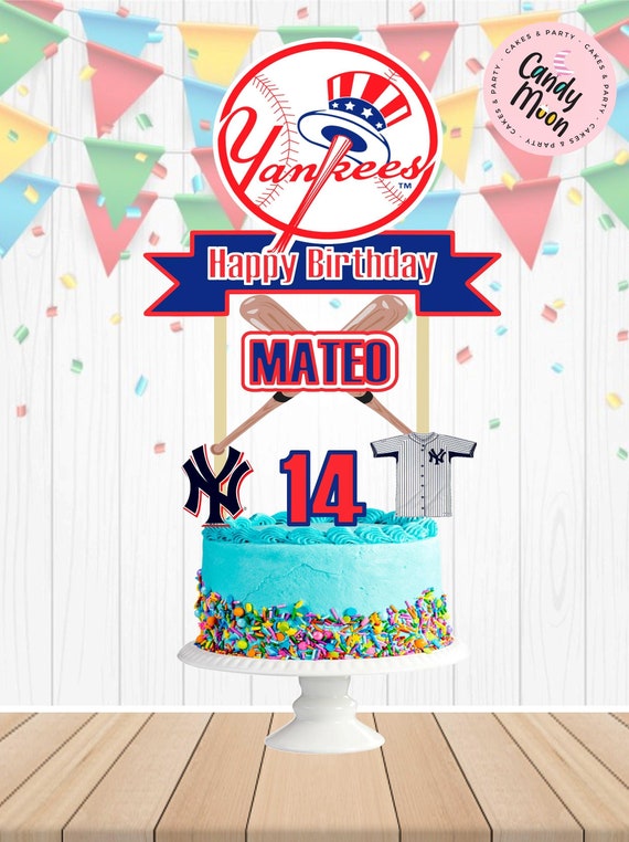 New York Yankees birthday cake  Baseball birthday cakes, Yankees