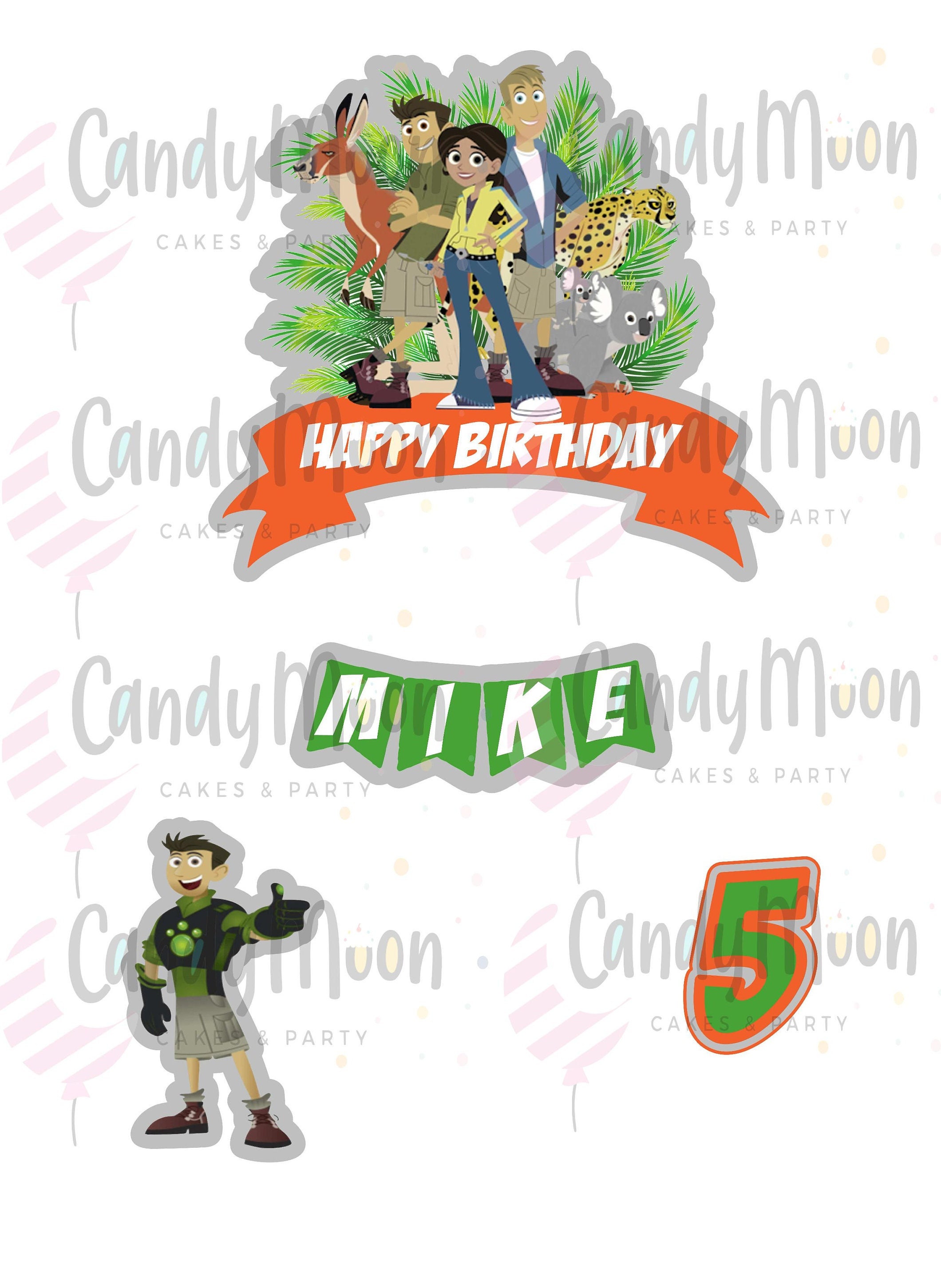 Wild Kratts, Wild Kratts Cake Topper, Wild Kratts Banner, Wild Kratts ...