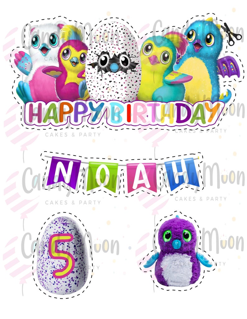 Hatchimals, Hatchimals Cake Topper, Hatchimals Banner, Hatchimals ...