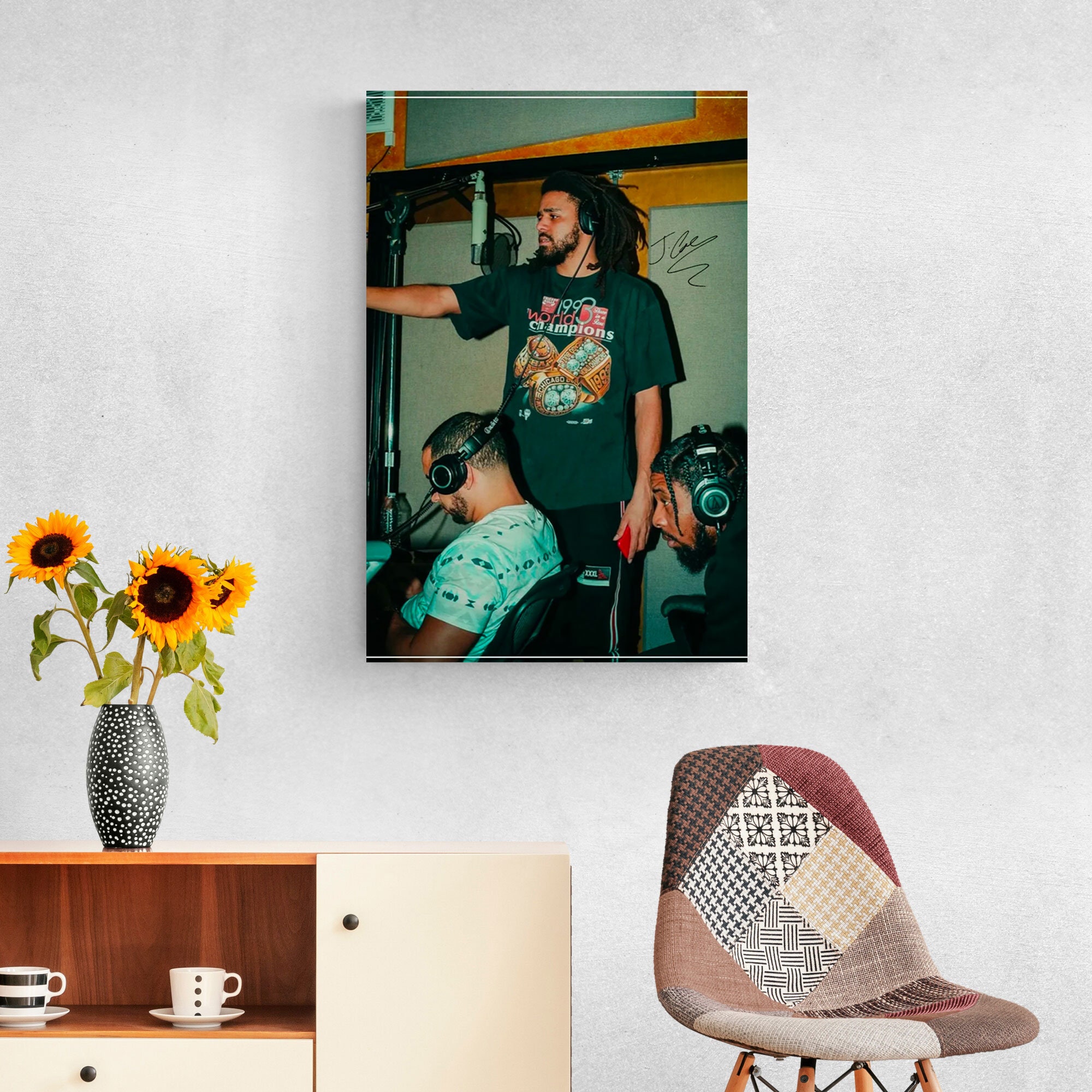 J Cole Poster Studio| Street Art on Canvas | Rapper Art | Free Shipping ...