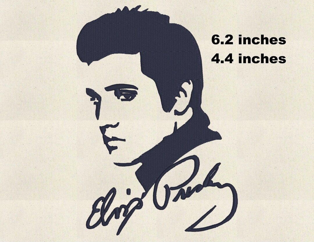 Elvis Digital Embroidery Files Made for 5x7 Hoop Instant Etsy