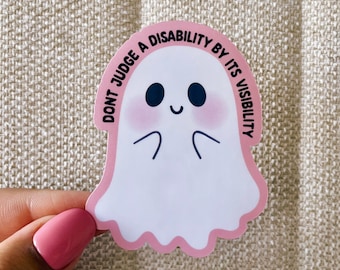 Don't judge a disability sticker, cool stickers, disability sticker, funny stickers, adhd stickers, neurodivergent stickers, neurodivergent