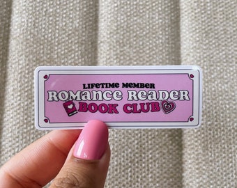 Romance reader book club sticker, sarcastic stickers, reading stickers, funny stickers, cool stickers, bookish stickers, kindle stickers