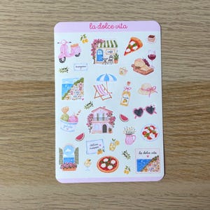 La dolce vita sticker sheet, planner stickers, journaling stickers, cute sticker sheet, unique stickers, italy stickers, italian, summer
