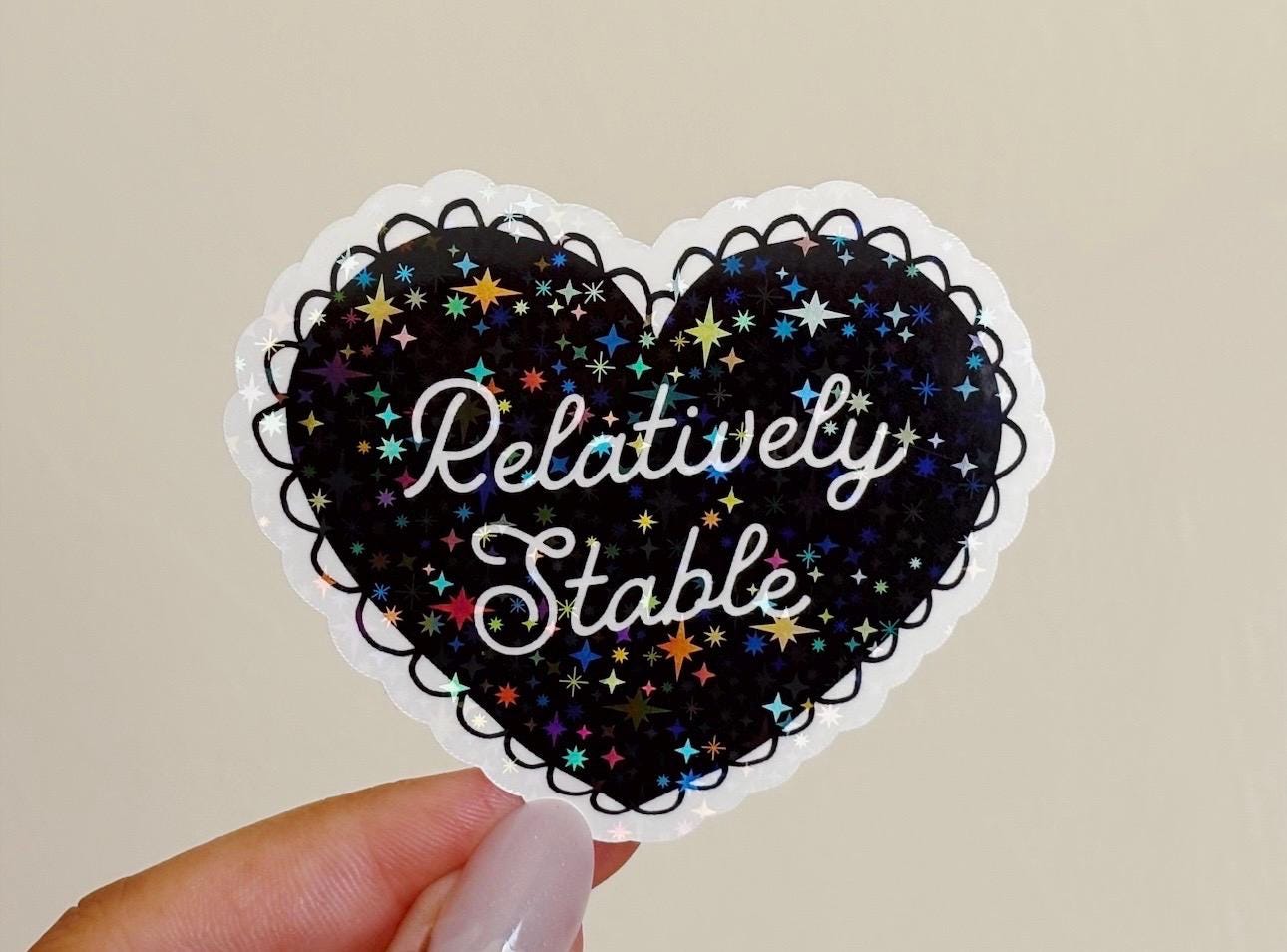 Stable Sticker Relatively Stable Sticker, Unique Sticker, Cool Stickers, Funny ...