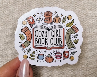 Cozy girl books sticker, sarcastic sticker, reading sticker, funny stickers, cool stickers, smut sticker, bookish stickers, kindle stickers