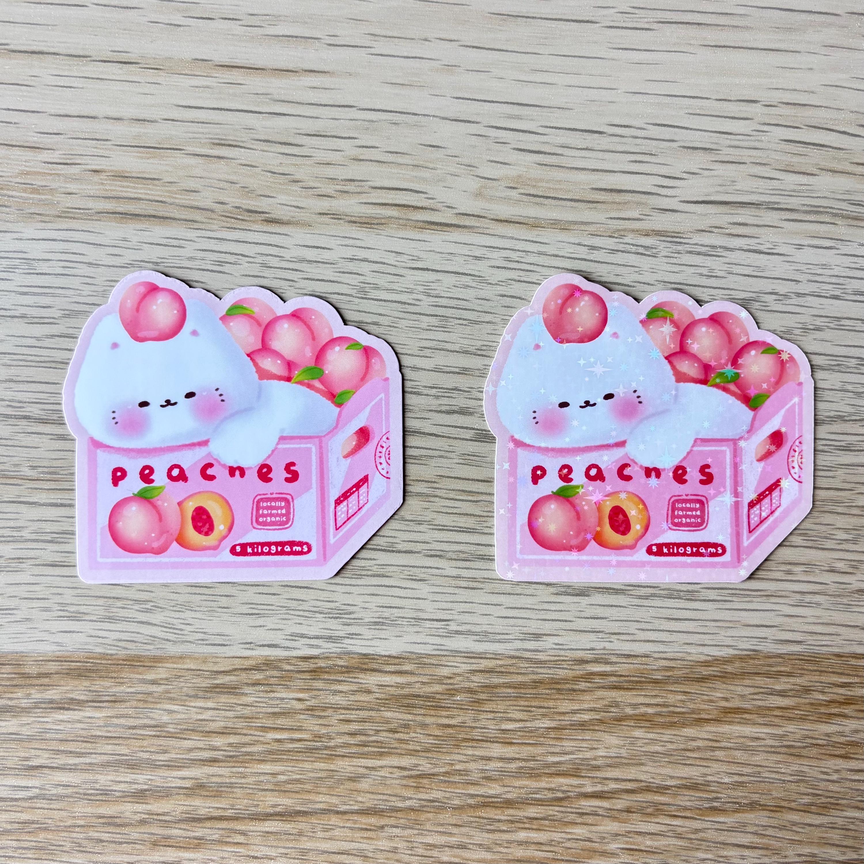 Cute Cat Fruit Boxes Sticker, Cool Stickers, Kawaii Stickers, Funny ...