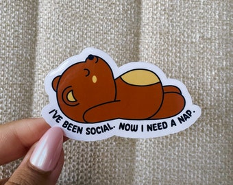 I've been social sticker, cool stickers, neurodiverse stickers, funny stickers, adhd stickers, neurodivergent, anxiety stickers, funny