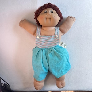 Vintage Cabbage Patch Rödbrunt Kastanjebrunt hår Bruna ögon, 2 gropar 1982