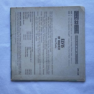 1961 elvis by Request Flaming Star Rare Compact 33 RPM, 7 Vinyl Record ...