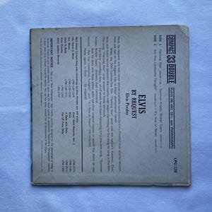 1961 “elvis by Request – Flaming Star” Rare Compact 33 RPM, 7” Vinyl ...