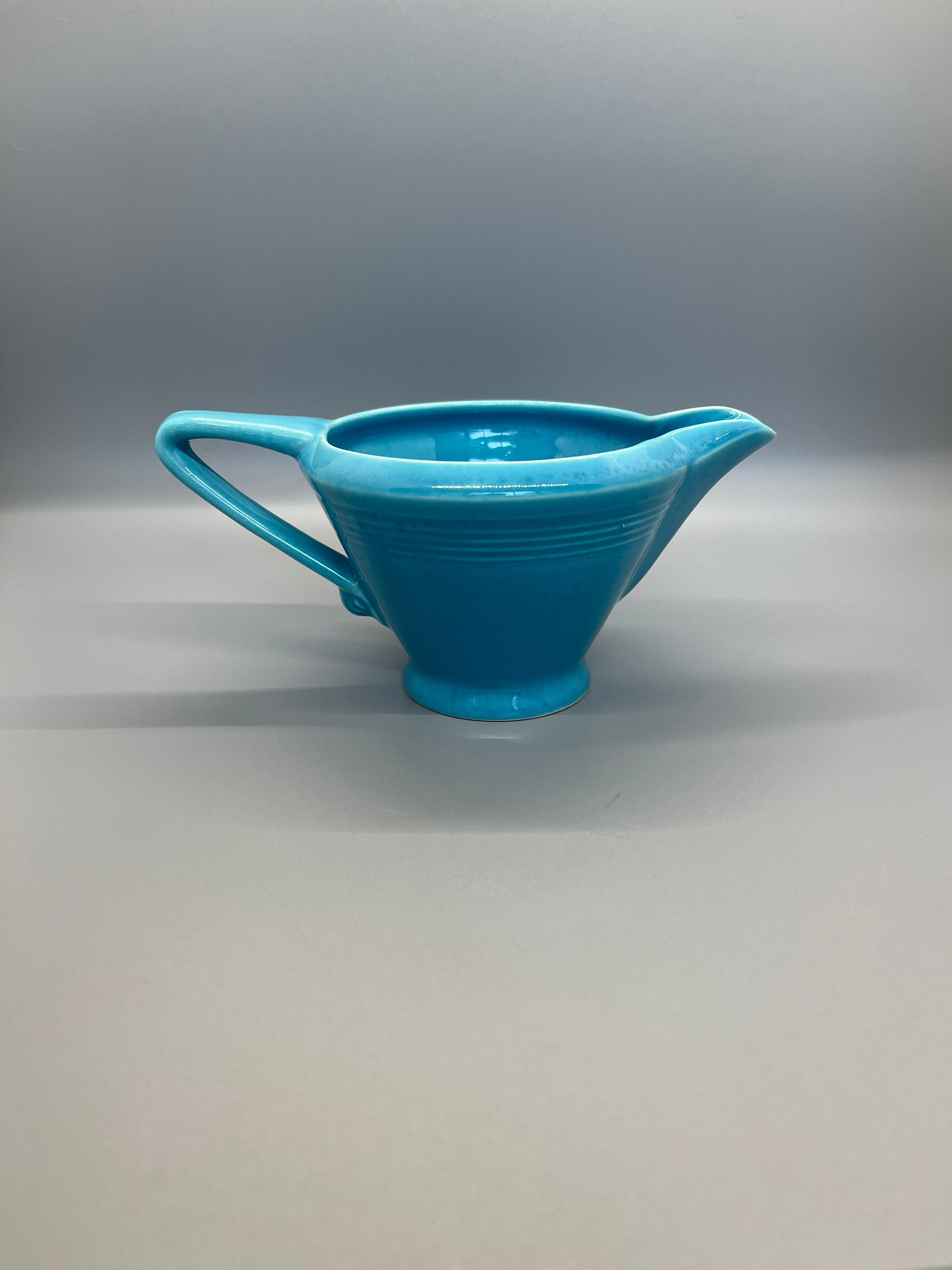 Vintage Fiesta Harlequin Novelty Creamer in Turquoise - Small Pitcher –  Dishes and Done