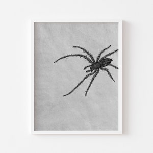 Spider Print, Spooky Decor, Creepy Print, Haunted Print, Halloween, Gifts, Home Decor, Print, Printable Wall Art, Digital Download