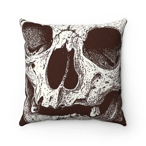 Skull Pillow, Skeleton Pillow, Halloween Throw Pillow, Halloween Decor, Spooky Gifts, Pillow, Gifts for Her