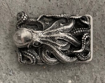 Belt Buckle | Octopus Design | 40mm, 1 1/2" Size