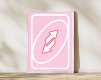 Uno Card, Retro Wall Art, Digital Art Print, Nostalgia Print, Digital Download