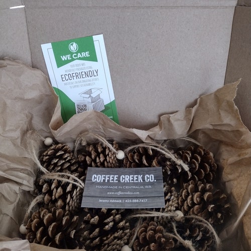 Christmas Pinecone Ornaments (12 included with each order) - Pinecone Christmas Ornaments - 1 dozen Pinecone Christmas Ornaments