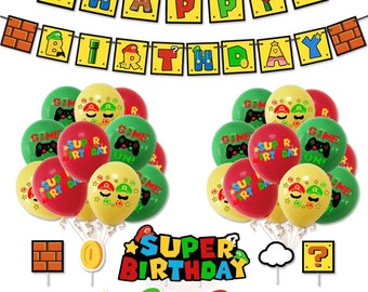 Cartoon Video Games Theme Party Supplies