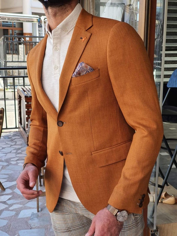 orange blazer