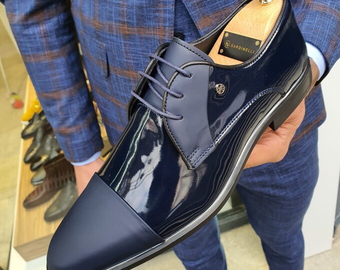 navy blue leather shoes ladies