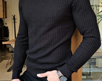 Hot Men's Knitted  Roll Turtle Neck Pullover Sweater Jumper Tops New Slim 