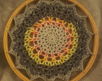 10'' Grey Urban Chic Spiderweb Wall Hanging