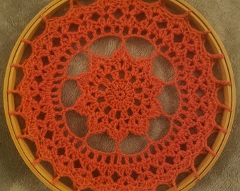 10'' Coral Blossom Mandala Wall Hanging