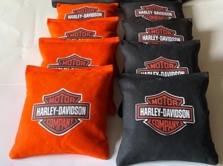 Harley Cornhole Bags Baggo Bean Bag Toss -- SEAMS WON'T RIP!