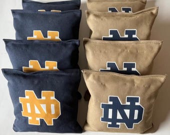 Notre Dame Cornhole Bags Baggo Bean Bag Toss -- Seams Won&#39;t Bust Open!