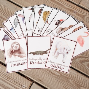 Krafttierkarten / Affirmationskarten für Kinder