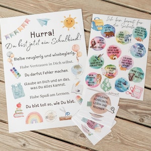 Affirmationskarten für Kinder, Geschenkset zur Einschulung, zum Schulstart, Grundschule, Schulbeginn, Schulanfang, Selbstwert stärken