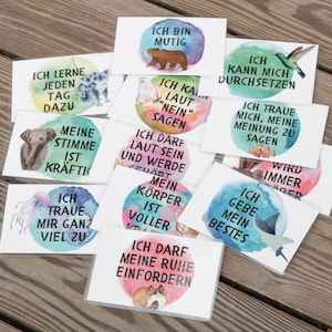 Affirmationskarten für Kinder „Selbstbewusstsein“, Mutmachkarten