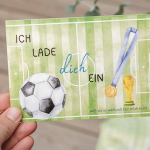 Einladung "Fußball", Geburtstag, Kindergeburtstag