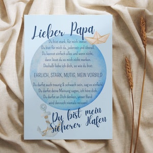 Vatertag Glückwunschkarte, Mutmachkarte für Papa, Grußkarte für Väter