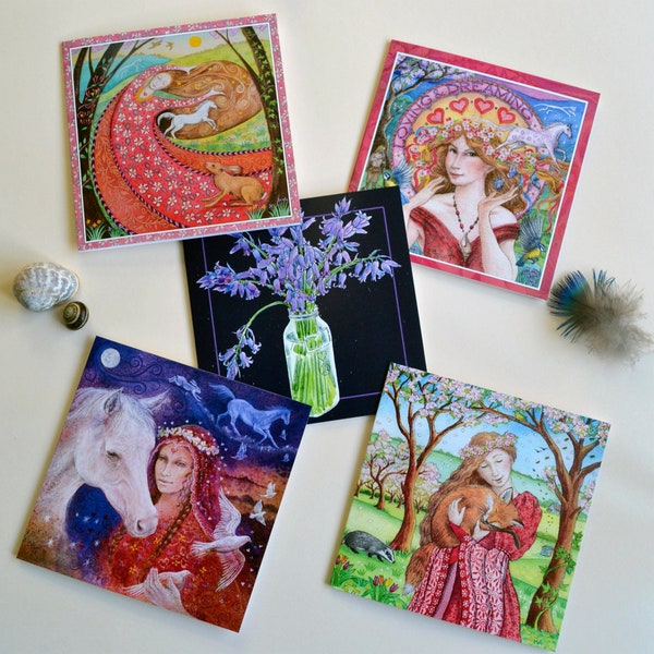 Beltane greetings card pack by Wendy Andrew