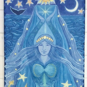 Water Goddess fabric hanging designed by Wendy Andrew