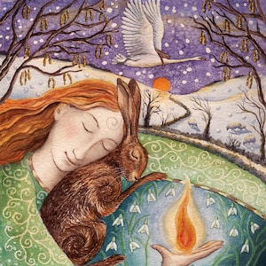 Wenskaart Dreaming of Spring door Wendy Andrew