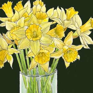 Narcissen-wenskaart van Wendy Andrew